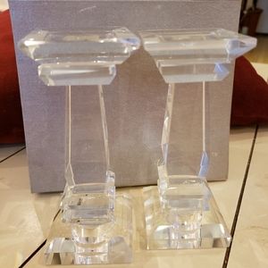 Crystal Candle Holder pair